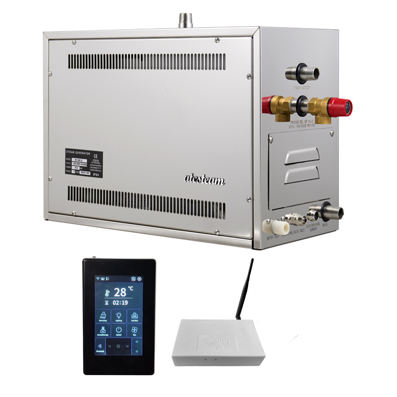 Spa Wellness Luxury - Atcsteam 9KW Luxus-Spa-Dampfbadgenerator mit Smart App/WLAN-Steuerung